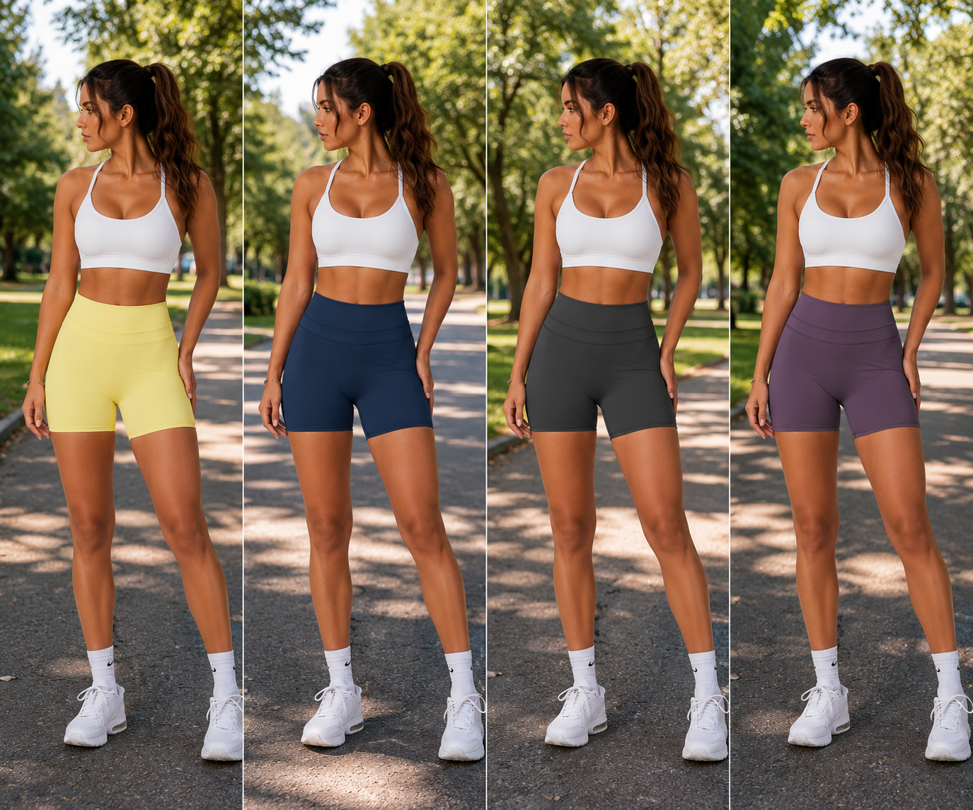 High waist breathable shorts