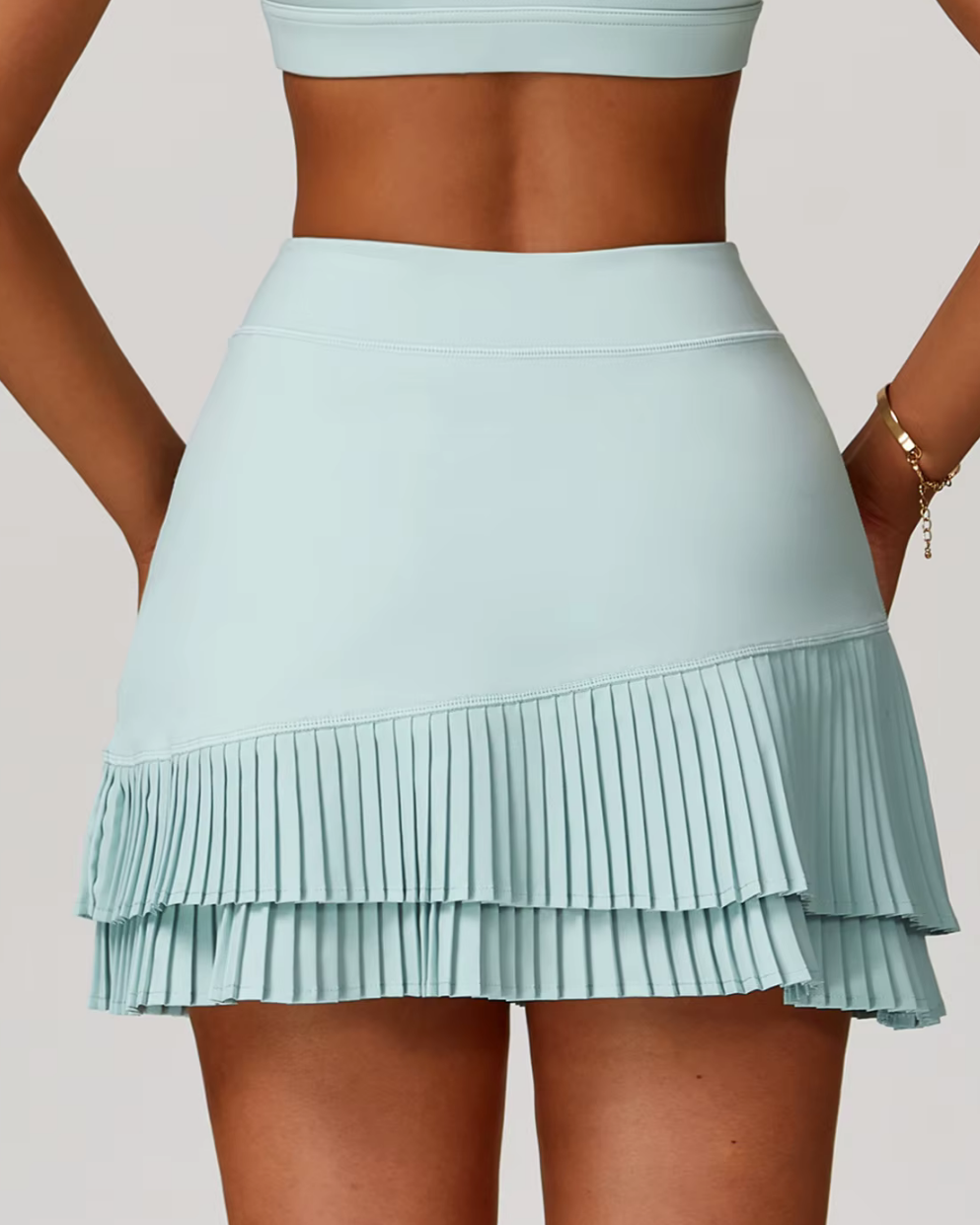 Summer High Waist Safety Shorts Nude Sports Tennis Skirt