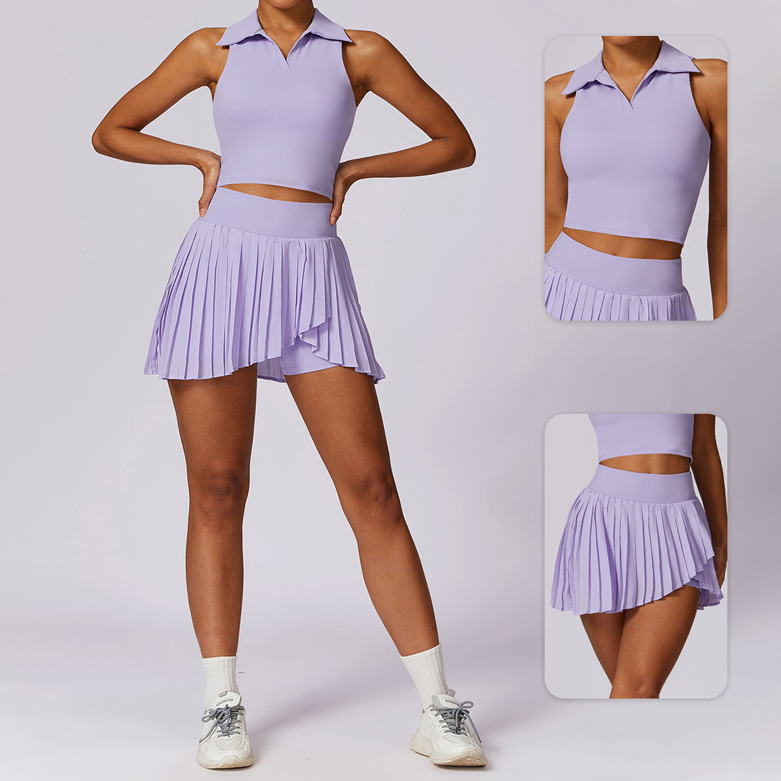 Sleeveless Polo Skirt Set (Copy)